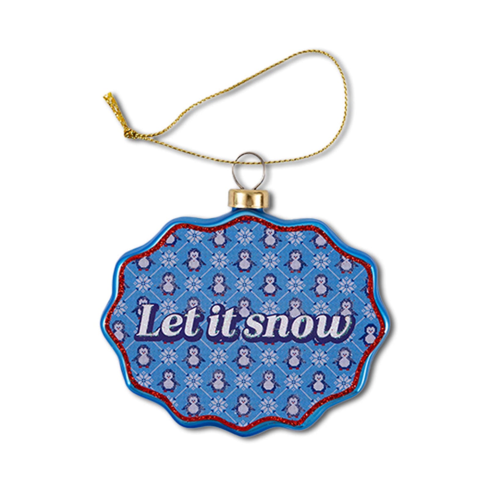 Scallop Ornament - Let It Snow