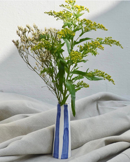 Aegean Blue Stripes II Vase