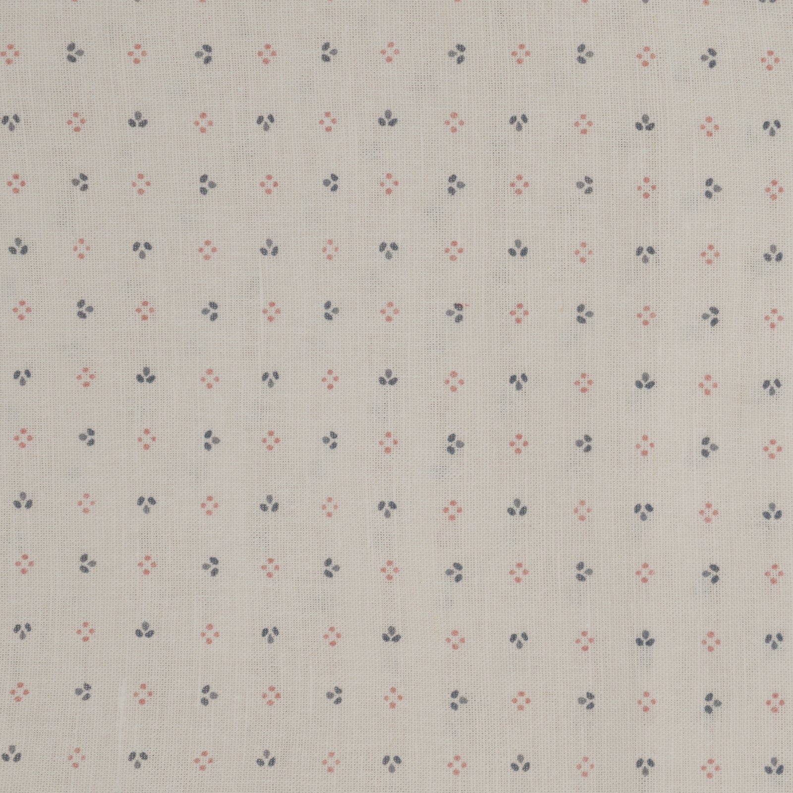 Minni Fabric - Soft Red and Blues on White