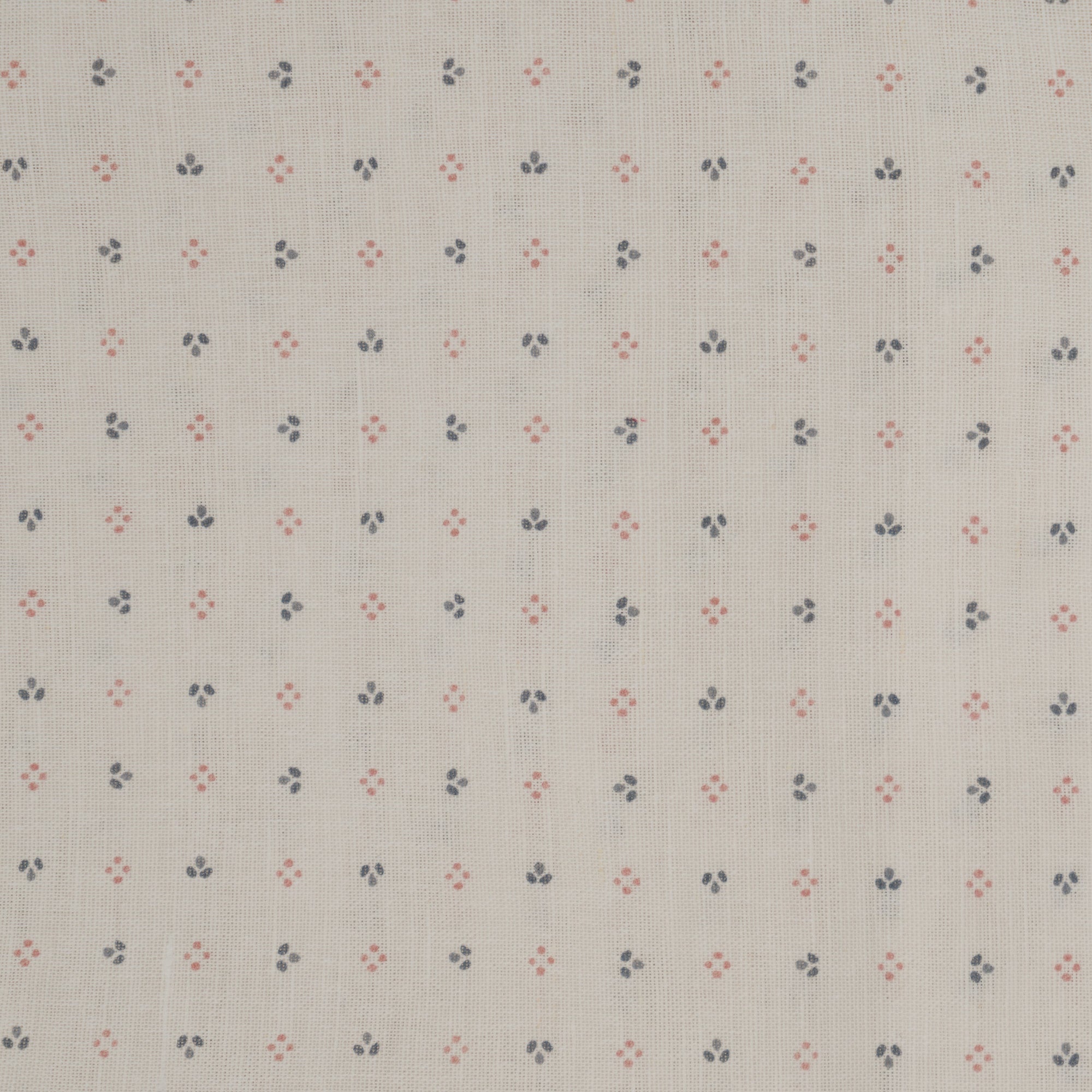 Minni Fabric - Soft Red and Blues on White