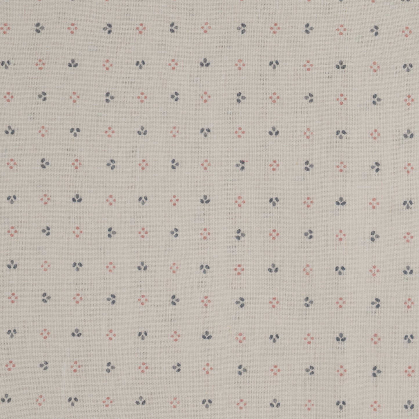 Minni Fabric - Soft Red and Blues on White