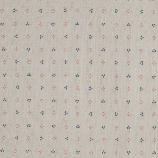 Minni Fabric - Soft Red and Blues on White