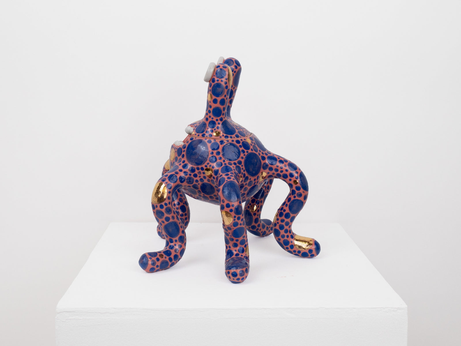 Odie Monster - Pink and Blue Spots with Gold