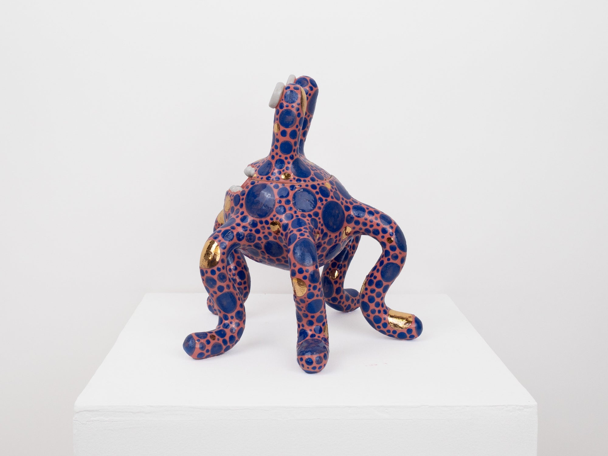 Odie Monster - Pink and Blue Spots with Gold