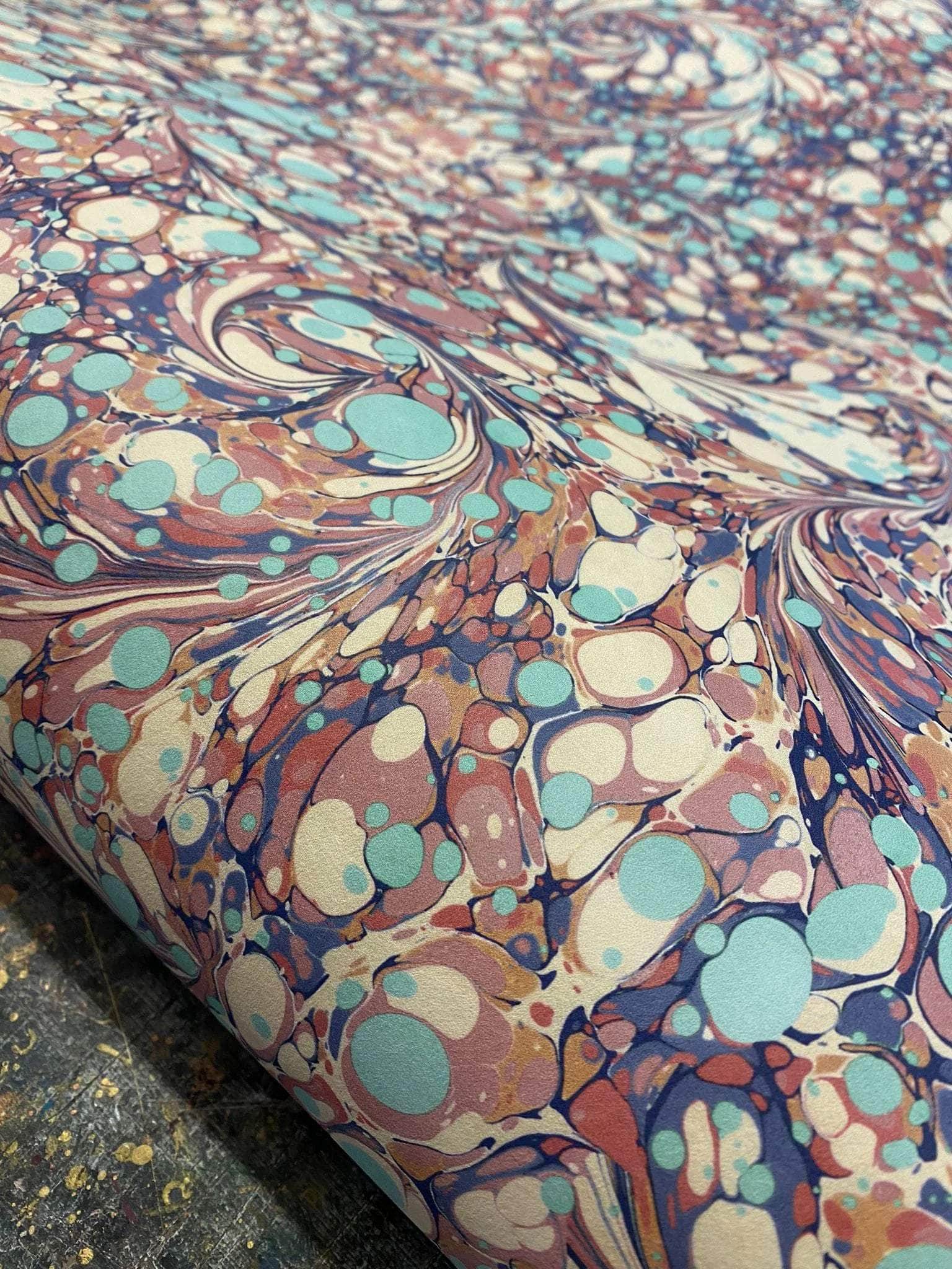 Marbled Wallpaper - 'Aurora' Colour: Opal - Eco Non-Woven