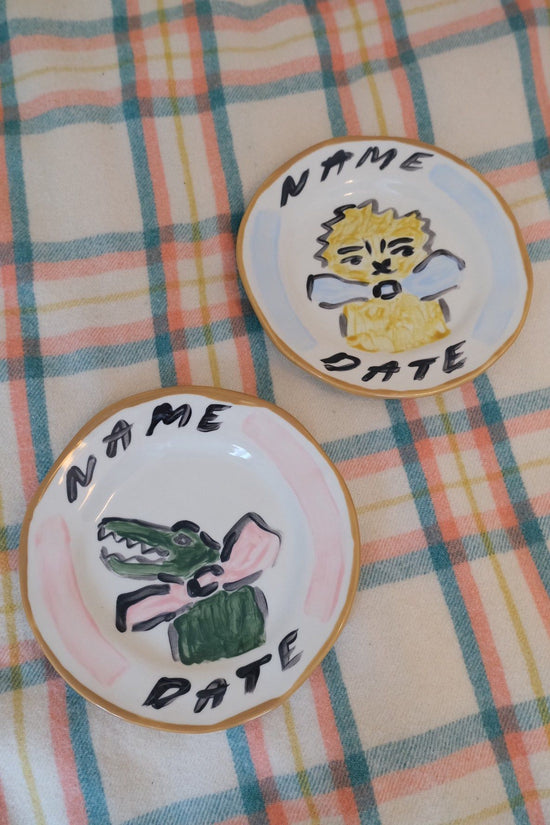 Personalised Pink Crocodile Decorative Plate