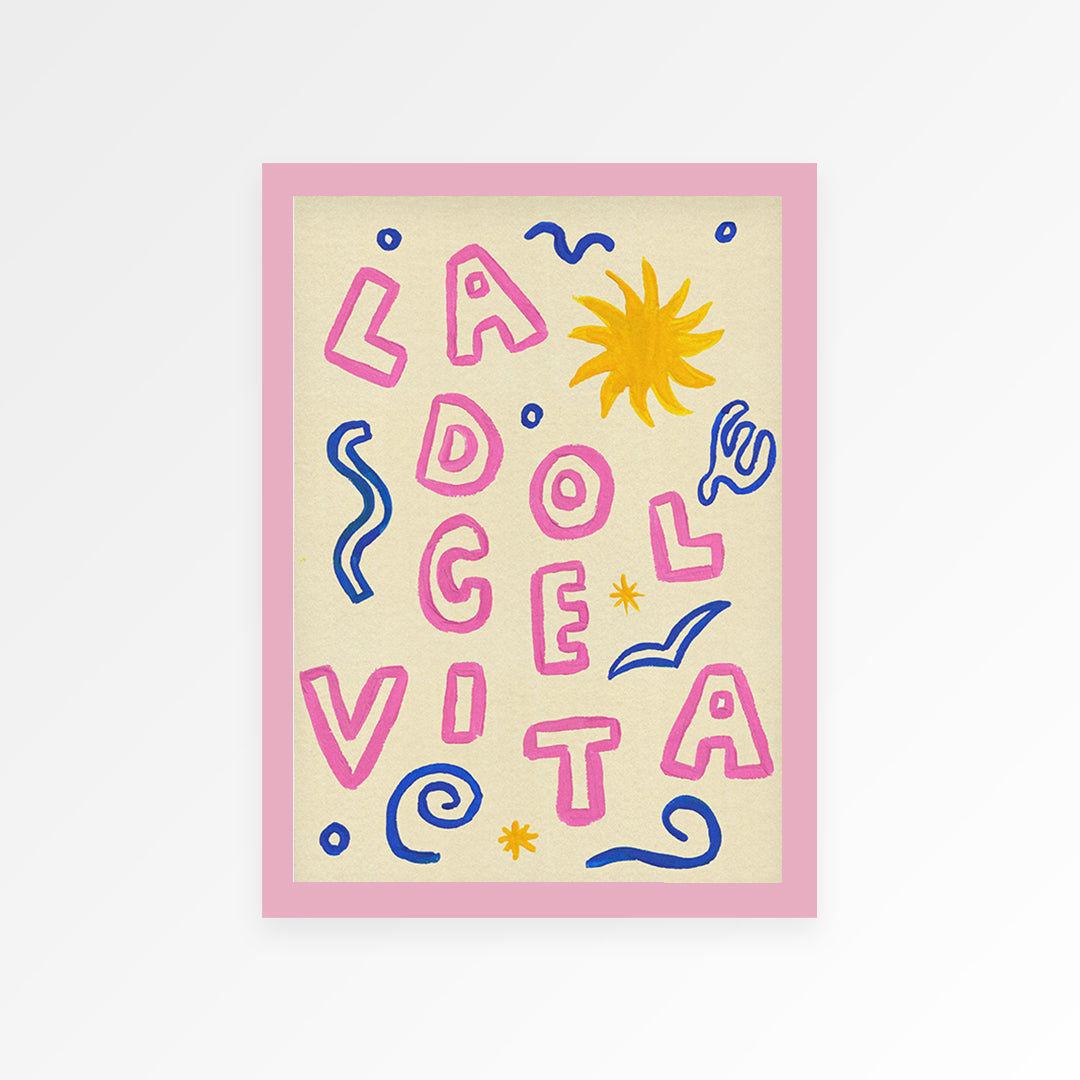 La Dolce Vita Hand Painted Print