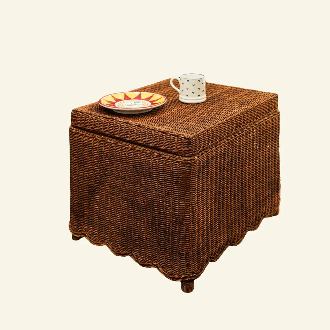 Mimi Scalloped Ottoman