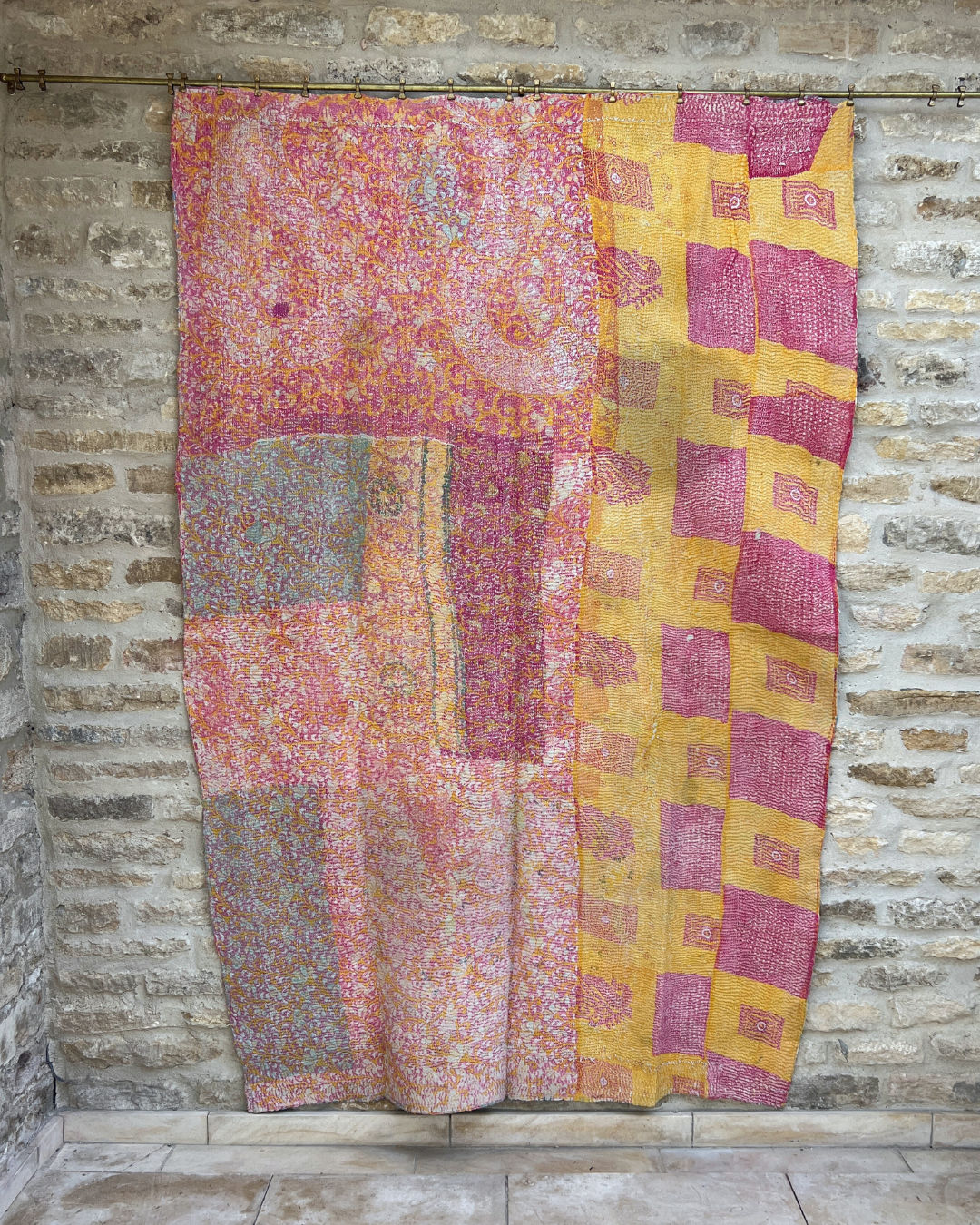 Patchwork Kantha Quilt No. 836