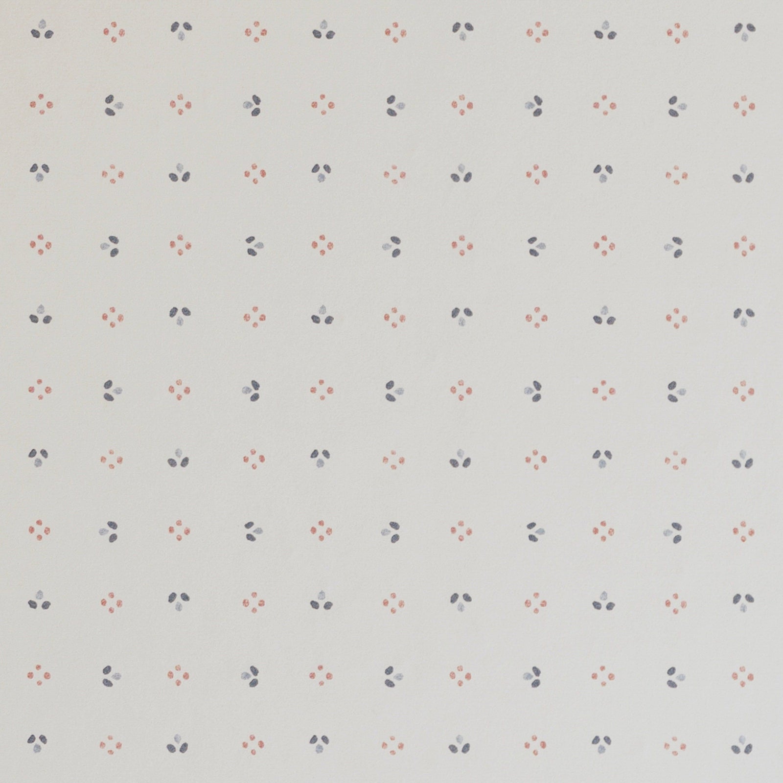 Minni Wallpaper - Bryony Blue and Soft Red