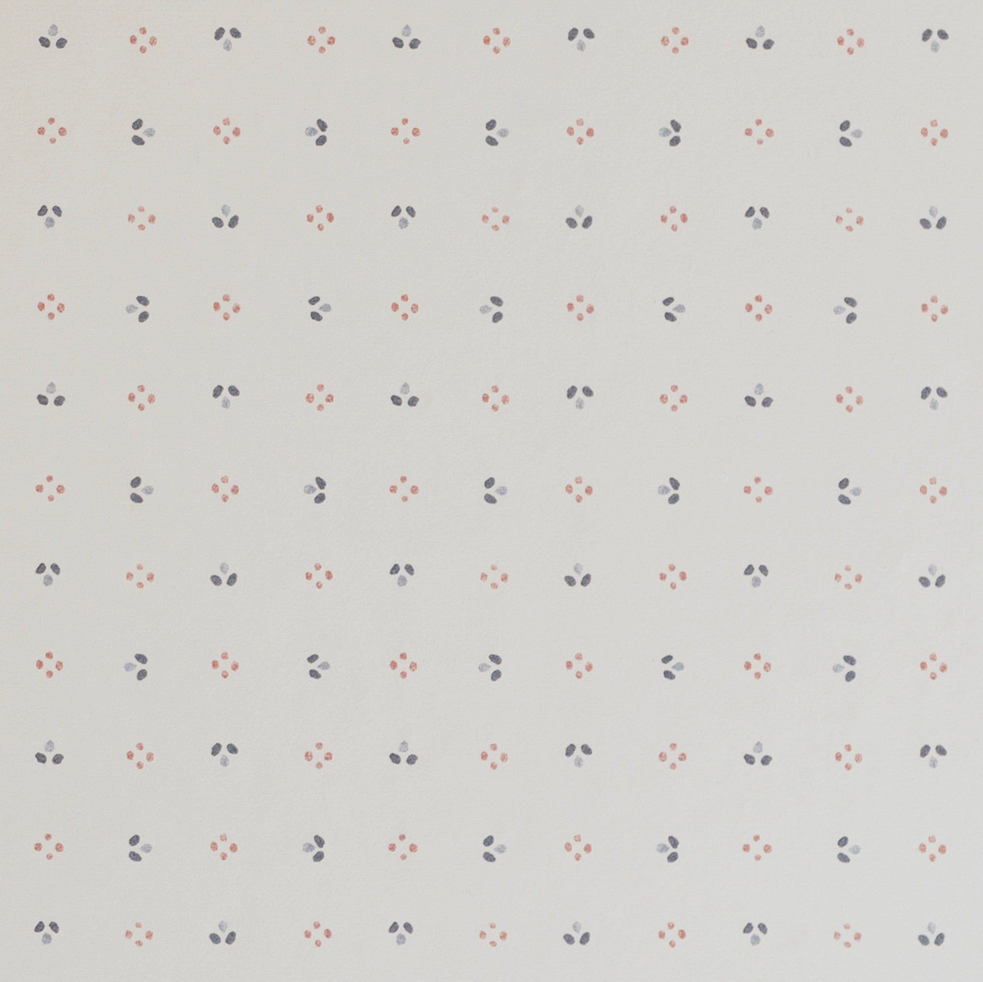 Minni Wallpaper - Bryony Blue and Soft Red