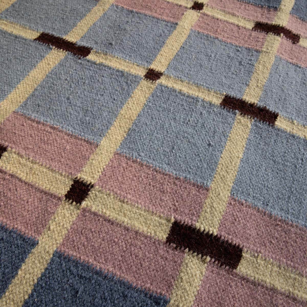 Corbie Flatweave Rug - Pigeon Blue-