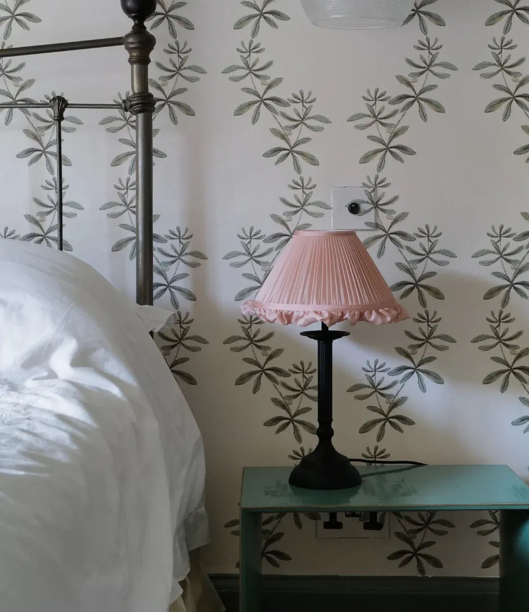 The Silk Frill Lampshade in Peony Coolie