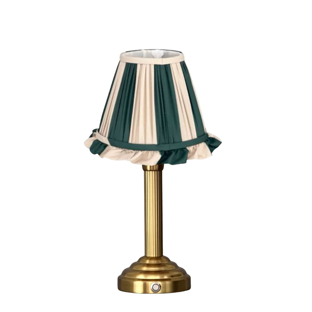 Numi Lamp - Green/Cream Stripes