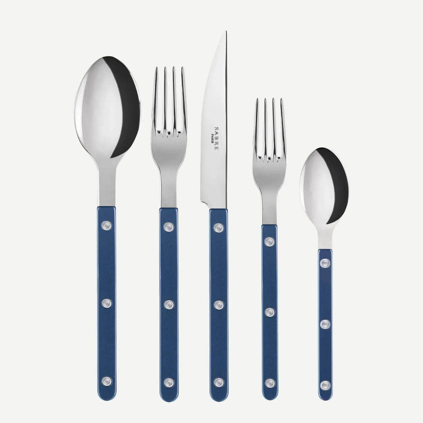 Bistrot Pearly 5pc Cutlery Set, Steel Blue