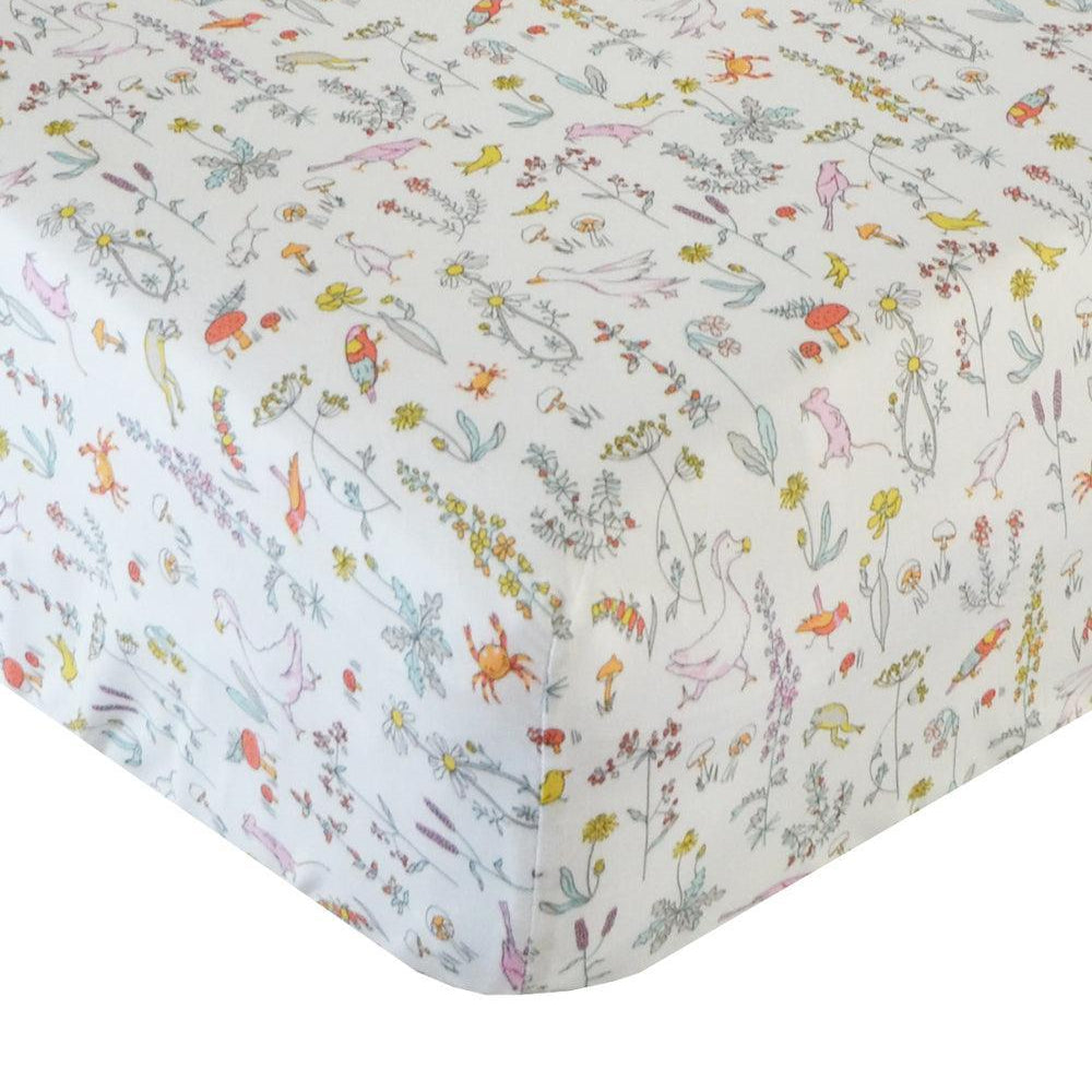 Fitted Sheet Made With Liberty Fabric Theo Pink