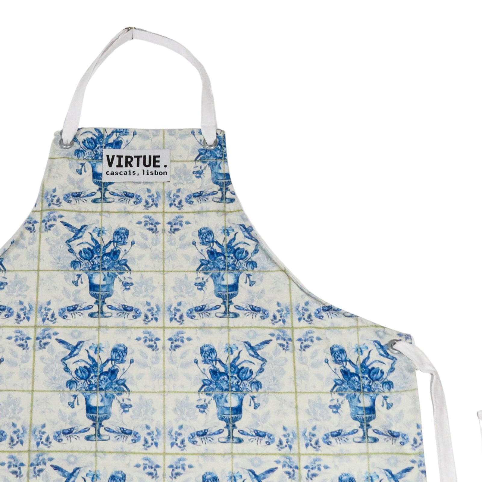Floral Tile Cotton Apron