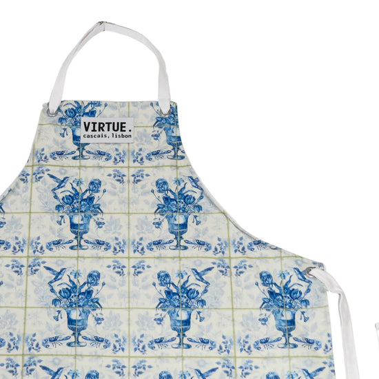 Floral Tile Cotton Apron