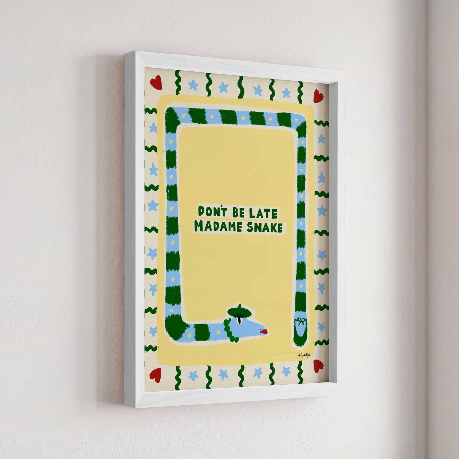 Don't Be Late Madame Snake Print