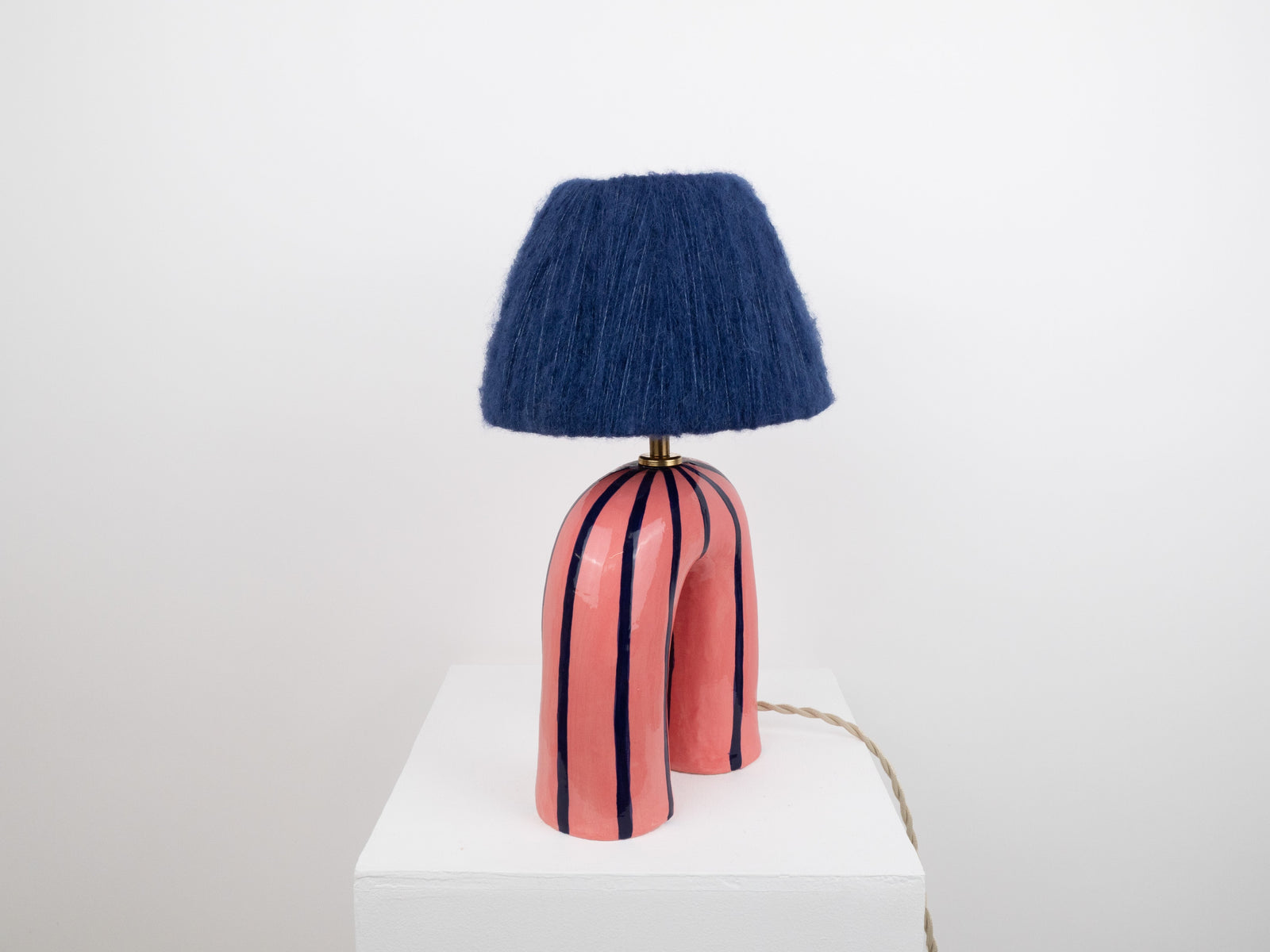 'You' Table Lamp - Blue Stripes