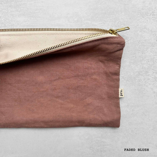 The Linen Pouch Bag - Flat