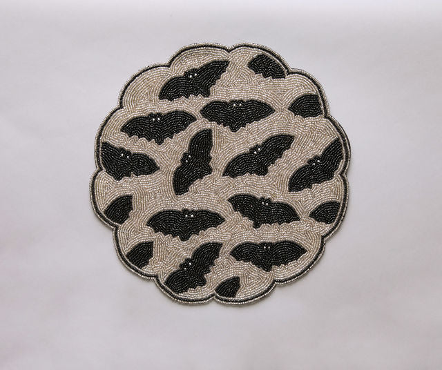 Halloween Bat Beaded Placemat