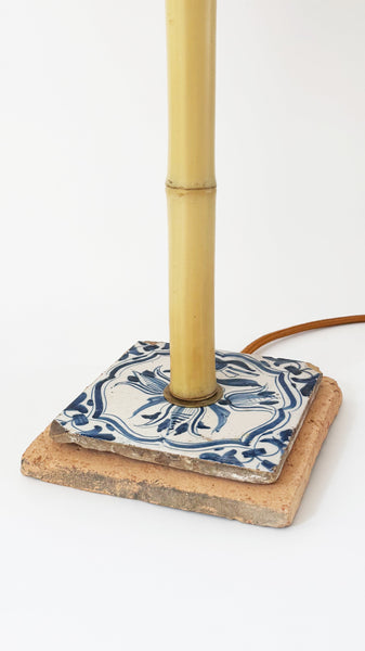Delft and Bamboo Table Lamp