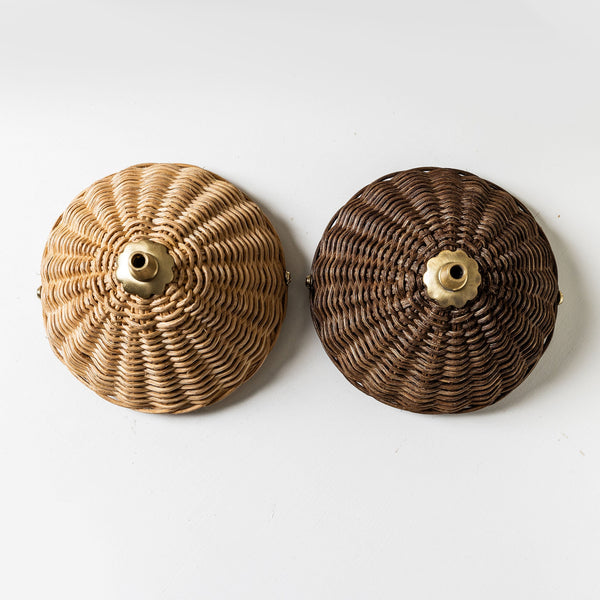 Rita Rattan Ceiling Rose, Teak
