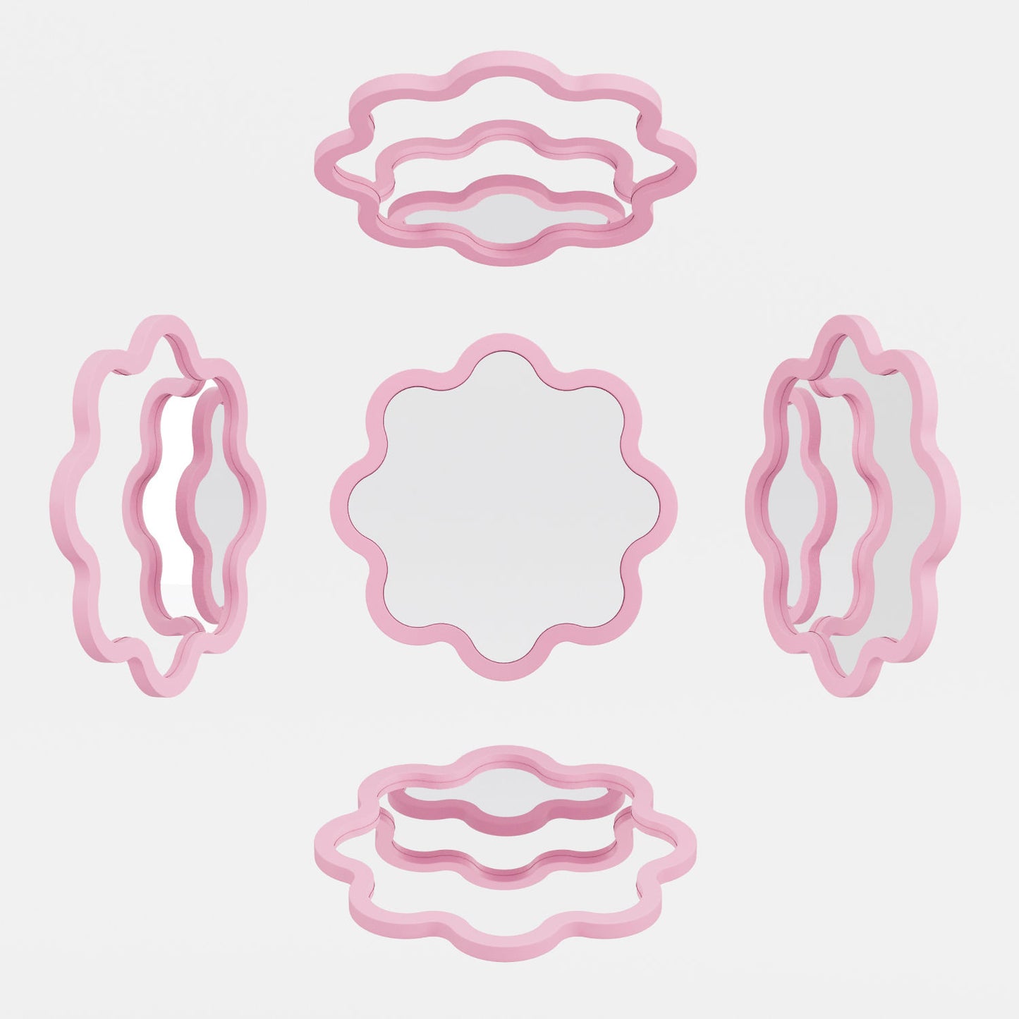 Hvyli Round 90 - Wavy Mirror