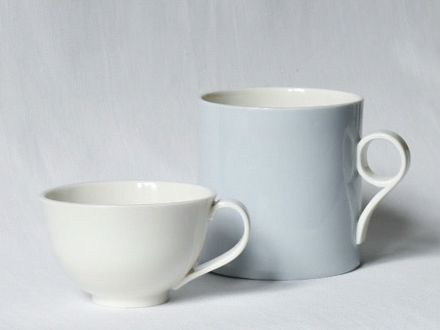 Large Mug in Pale Blue - Loop Handle