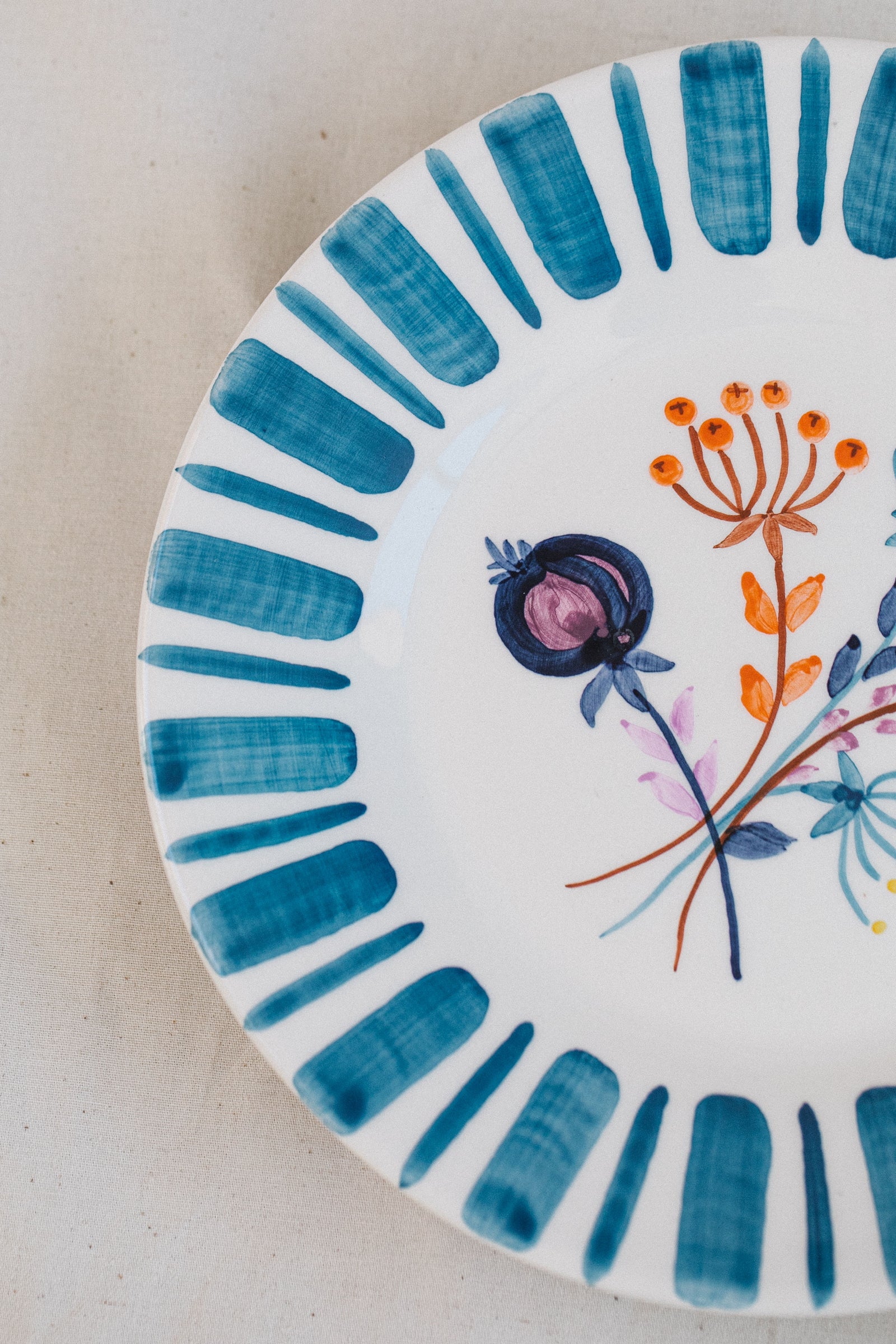 Blue Dessert Plate – The Portuguese Chitas