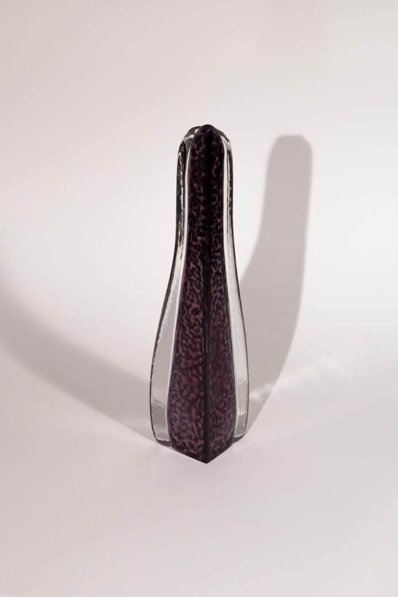 Rare Vintage Czech Soliflore Glass Vase, Jizerske for Sklo Union