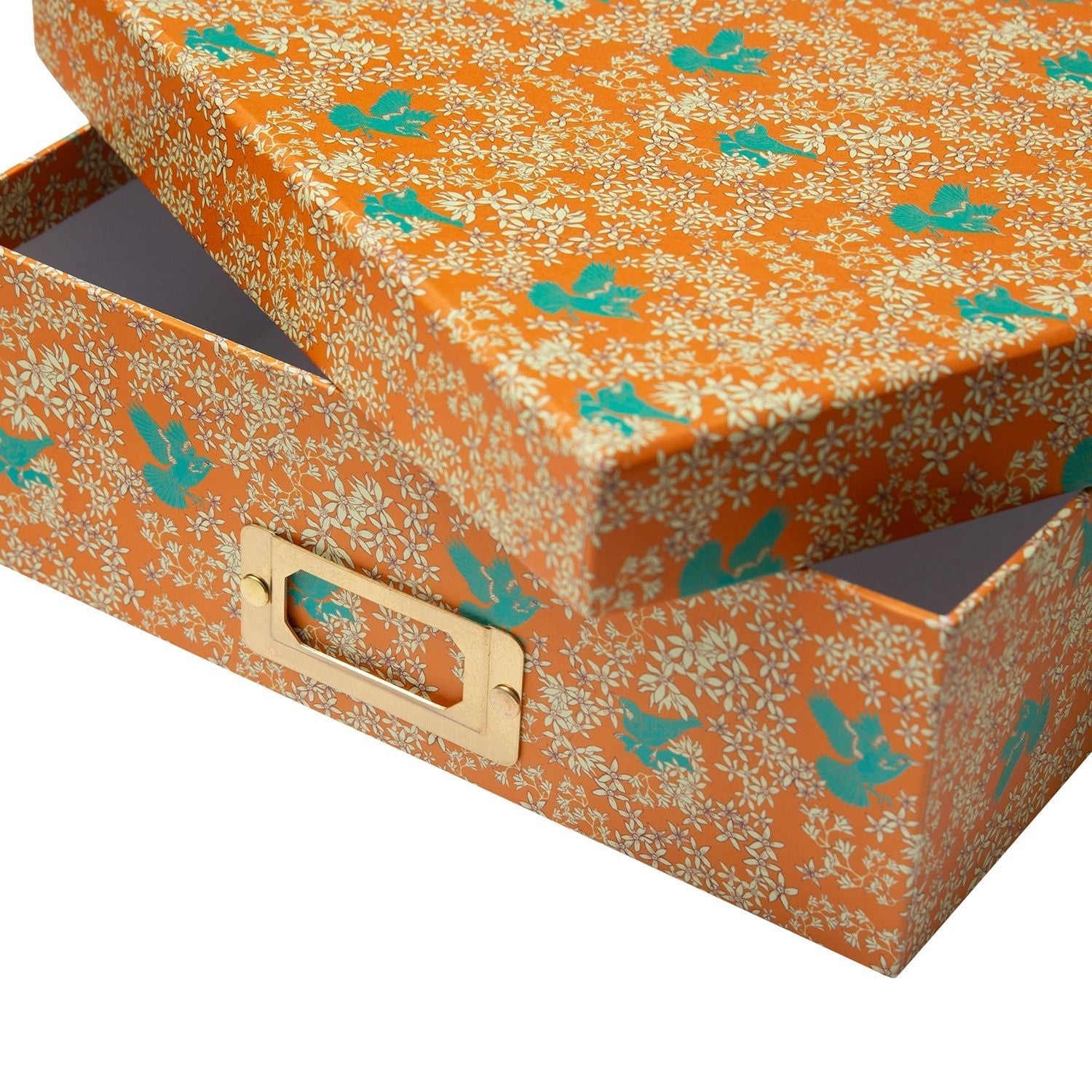 Corali Orange Quartz Lidded Portfolio Box