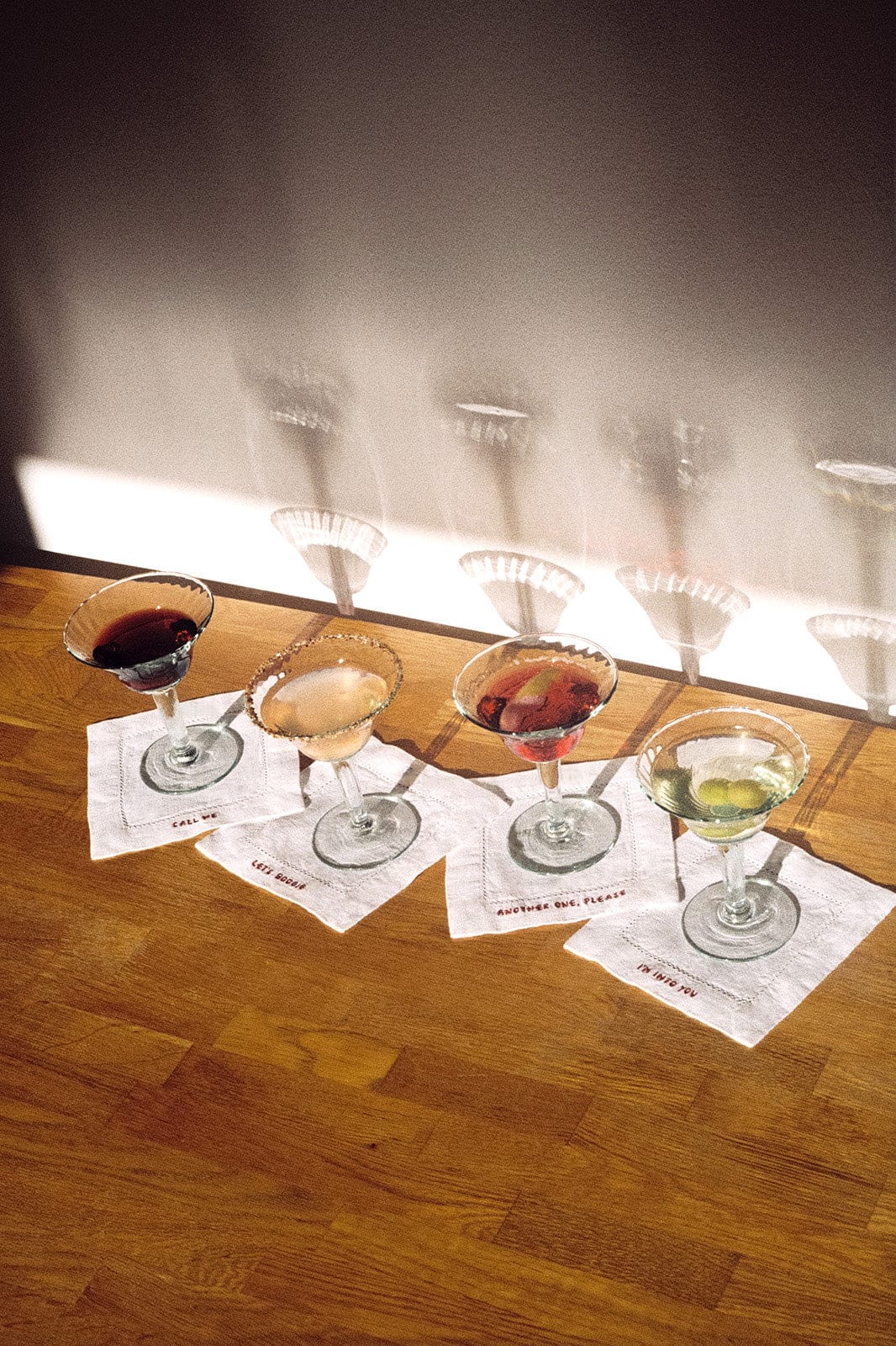 Gratitude Hemstitched Cocktail Linen Napkins - Set of 4