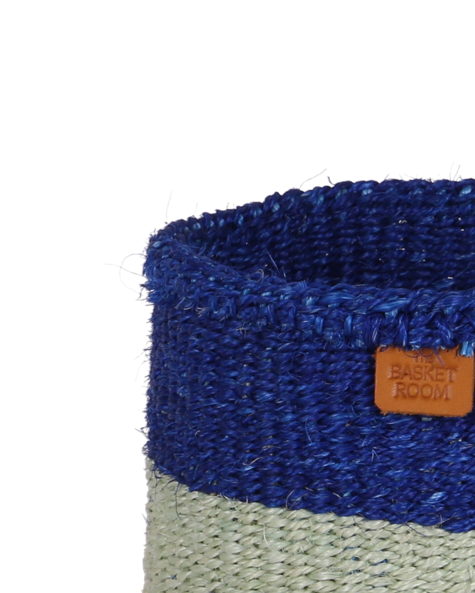 TIBA: True Blue and Sapling Green Colour Block Sisal Basket