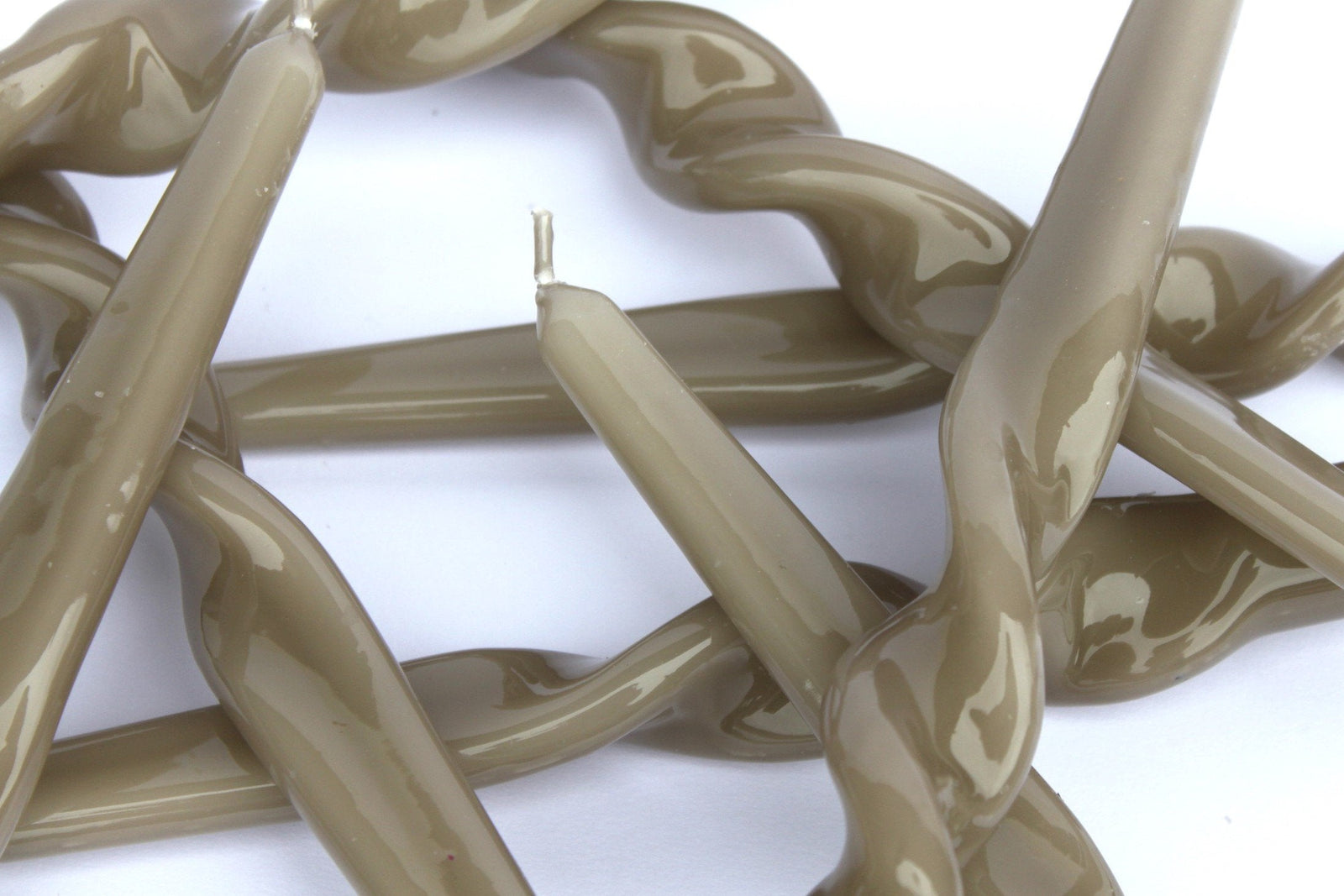Twisted Taper Candle | Mink