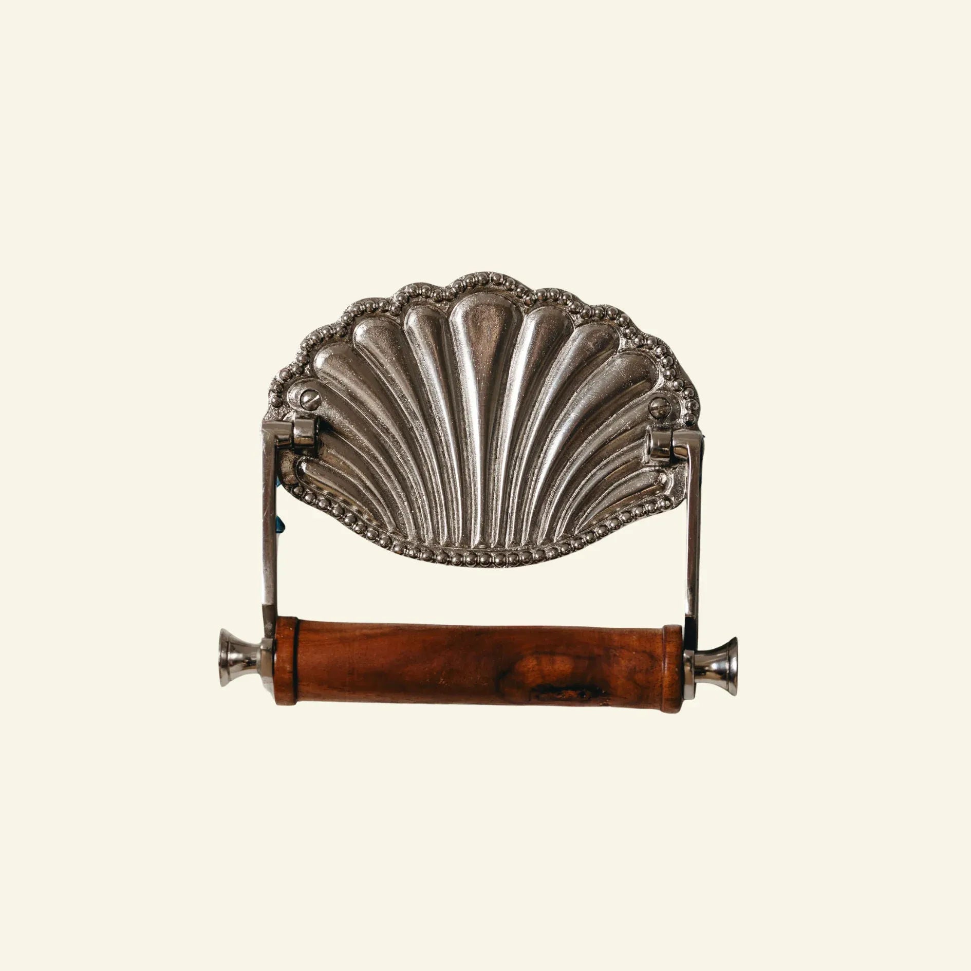 Shell Brass Toilet Roll Holder (Chrome)