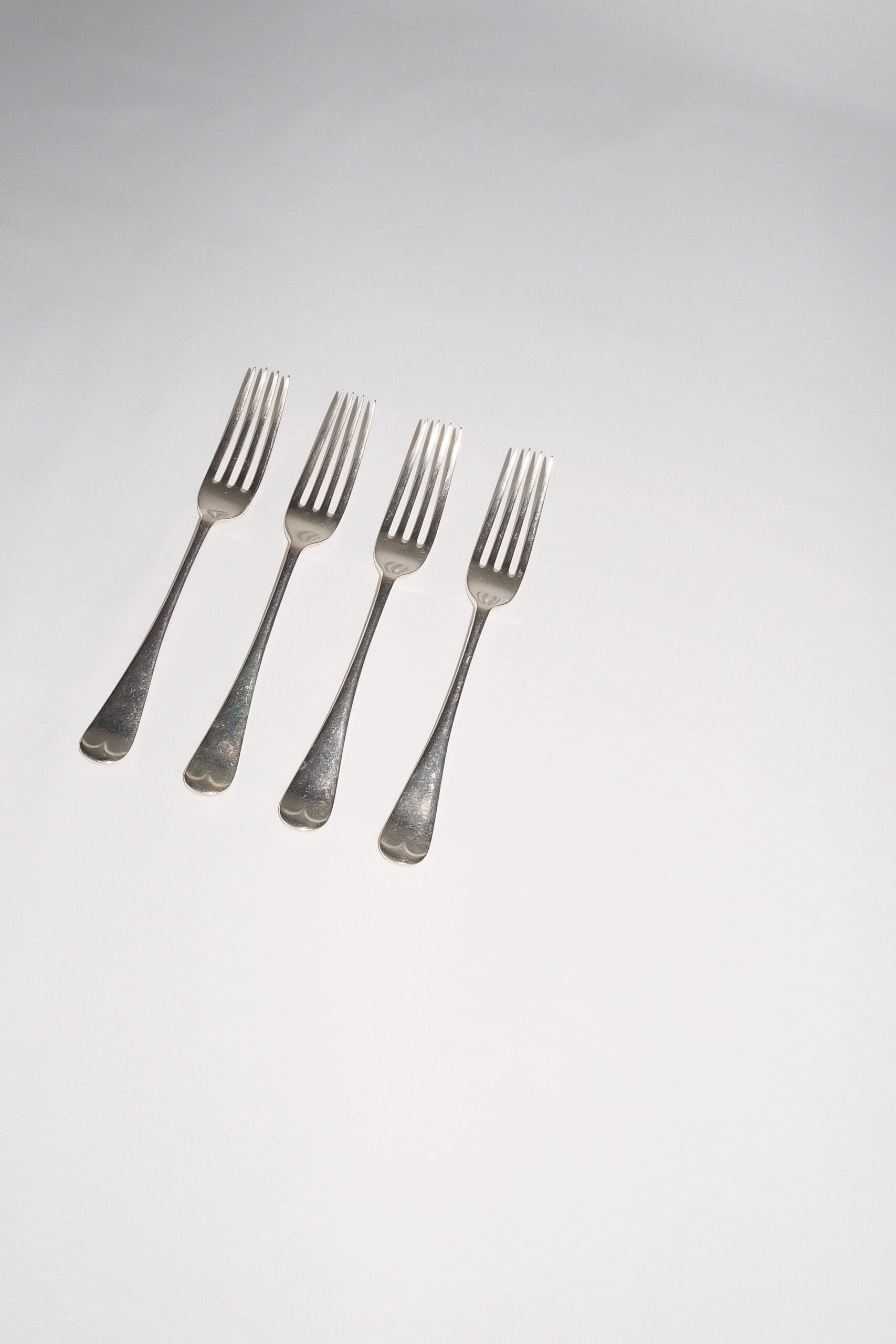 4 Antique Silver Plate Forks