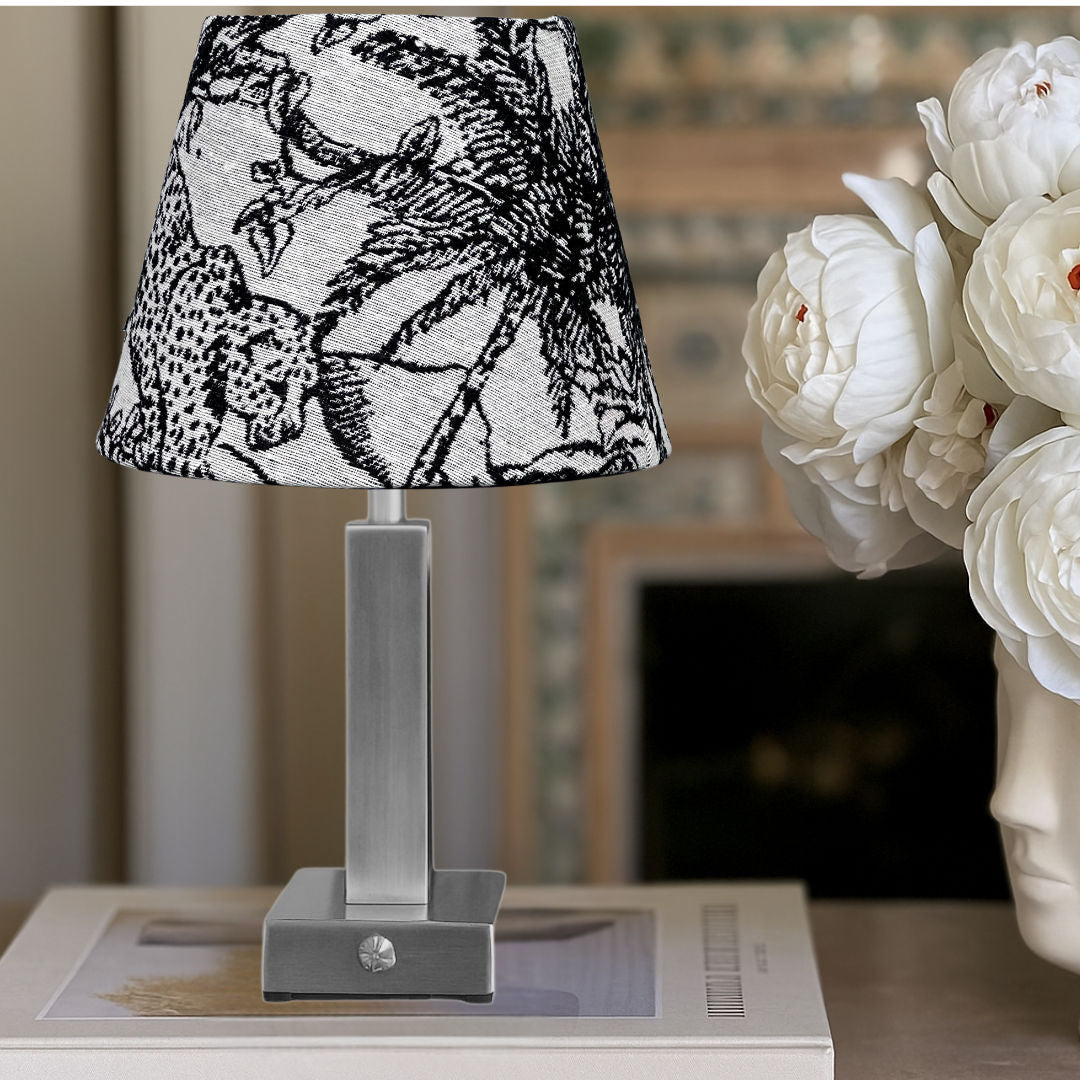 Athena Slim Silver Rechargeable Table Lamp