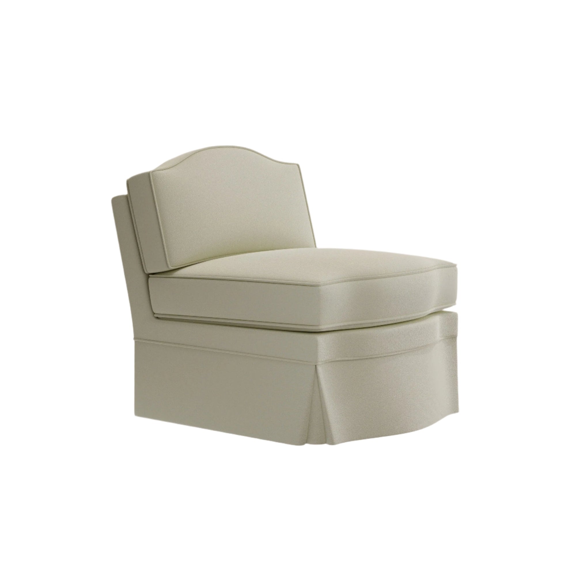 Felix Slipper Chair, Nougat Boucle