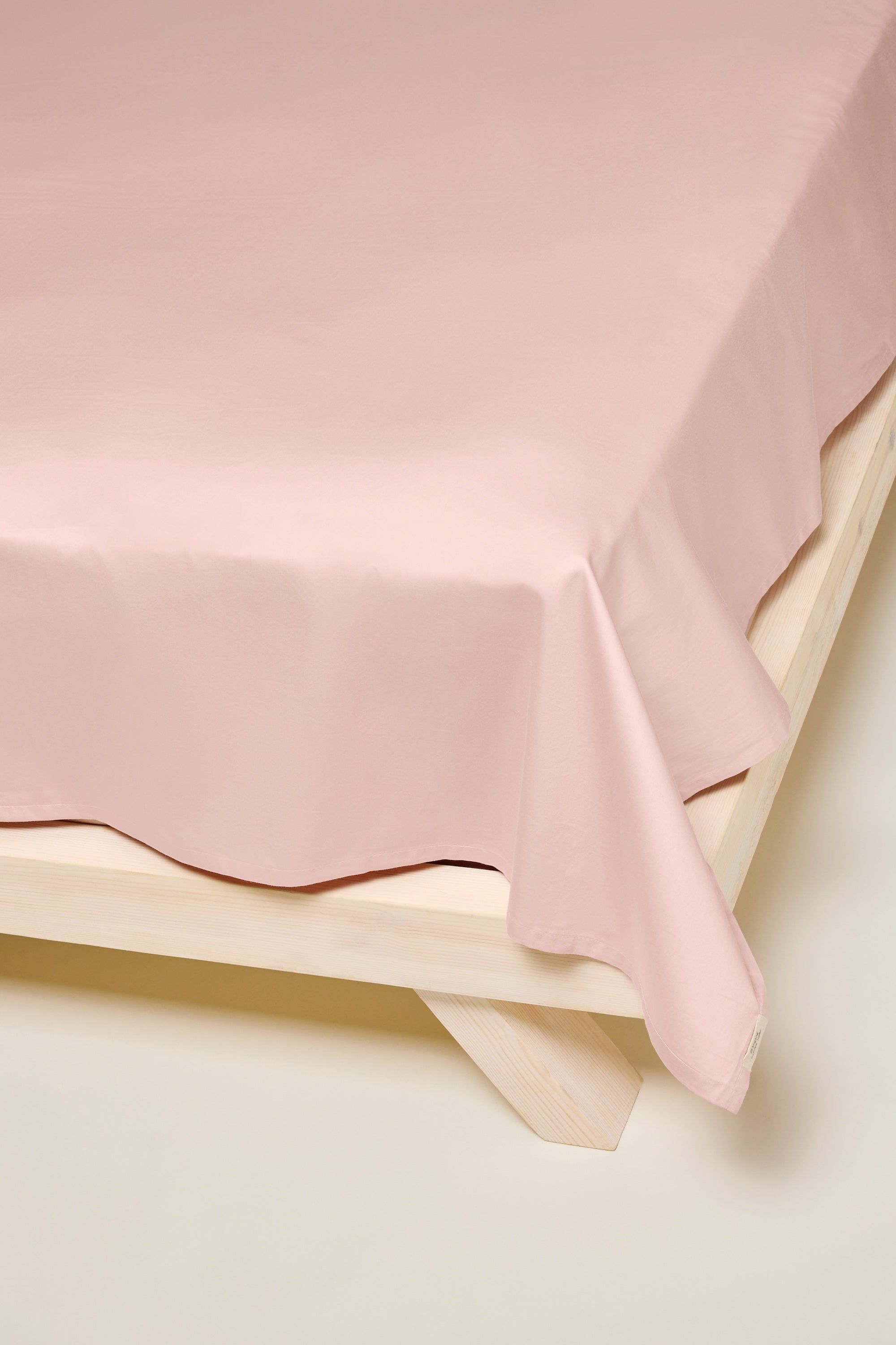Percale Organic Cotton Flat Sheet - Midsummer Pink