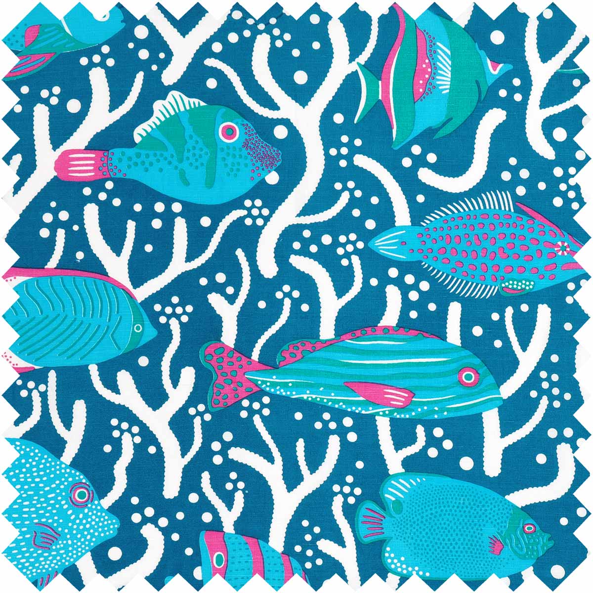 Blue Ocean Reef Fabric