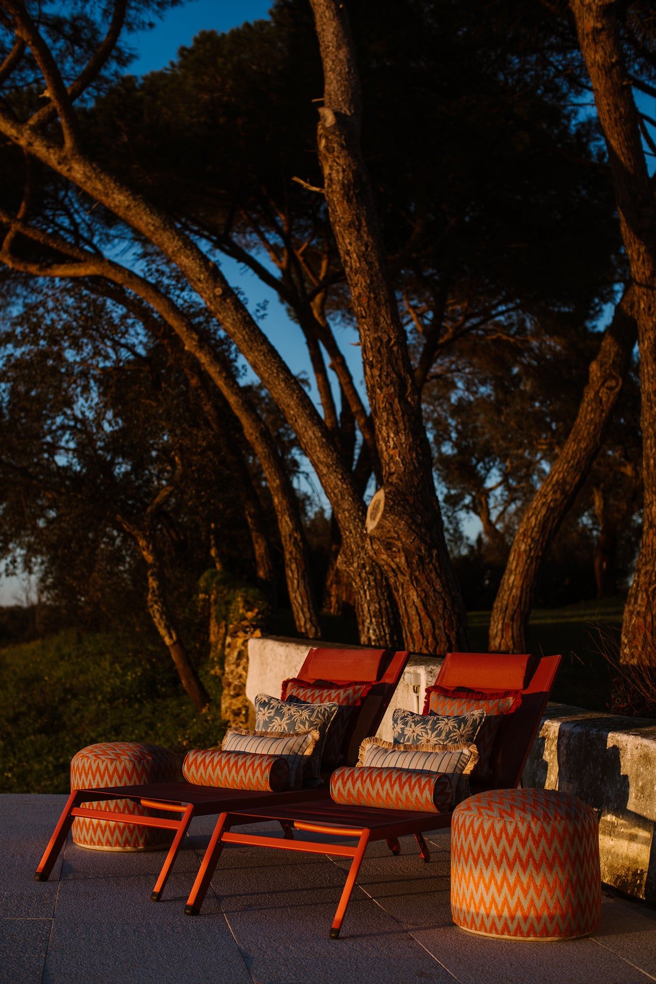 All-season Pouf Rosita Ice & Orange