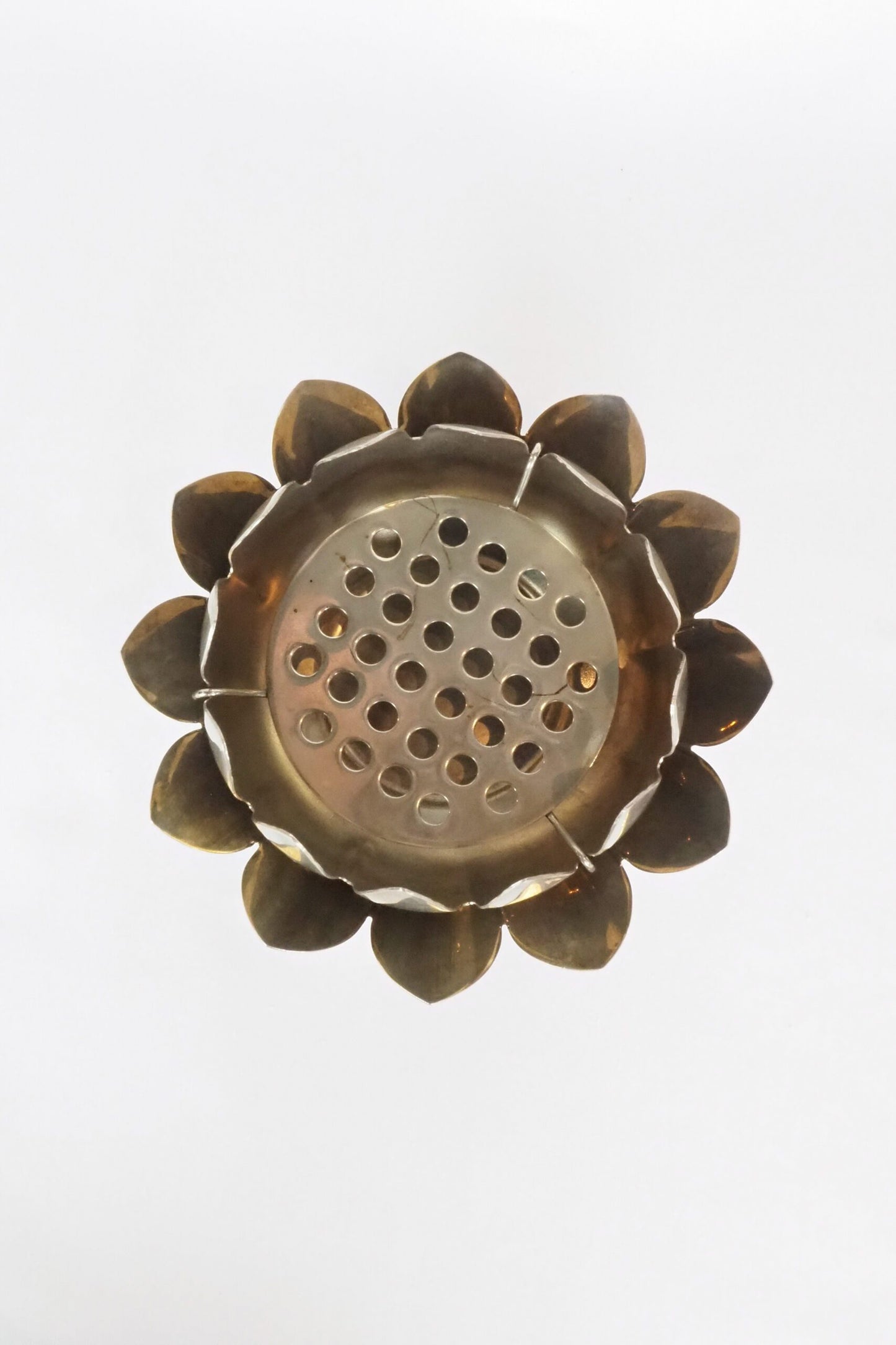 Silver Plate Lotus Flower Vase