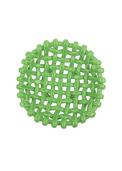 Apple Green Basketweave Bowl