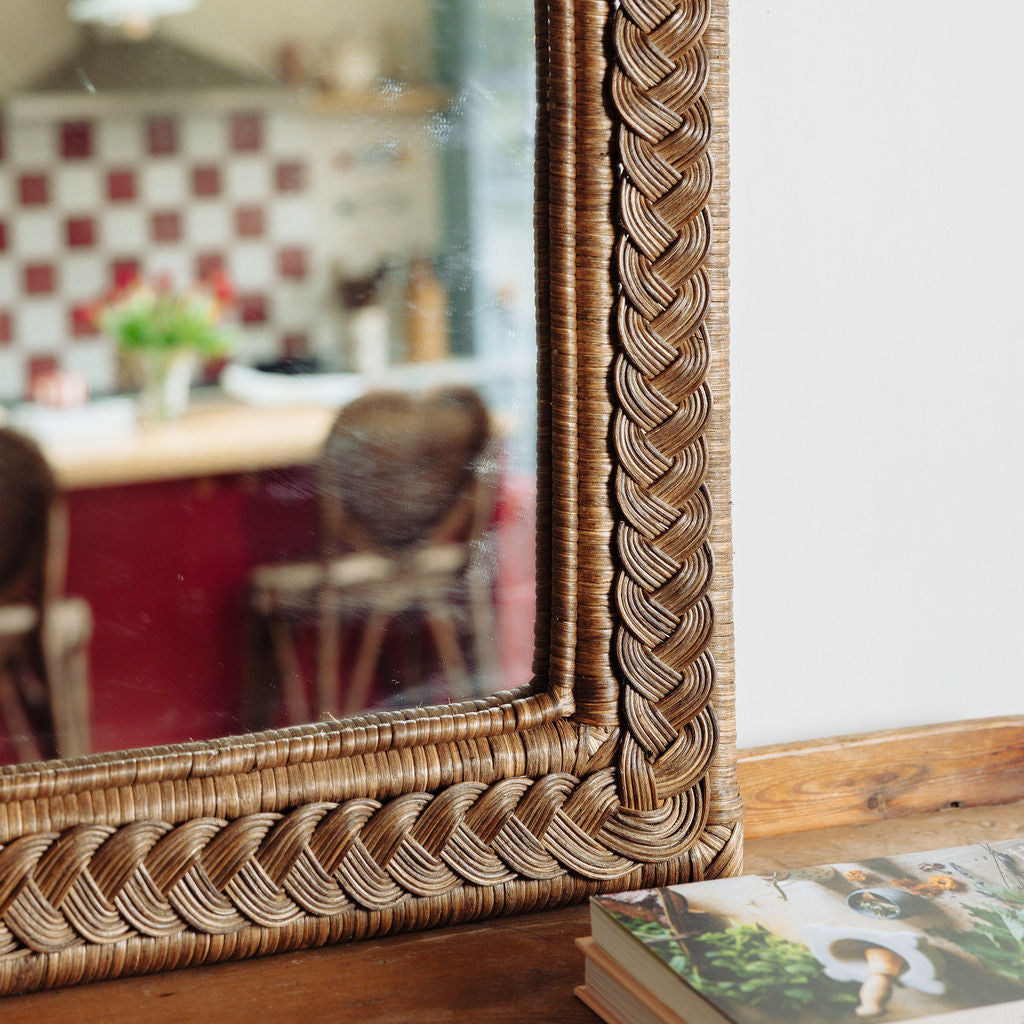 Serena Rattan Mirror, Rectangular