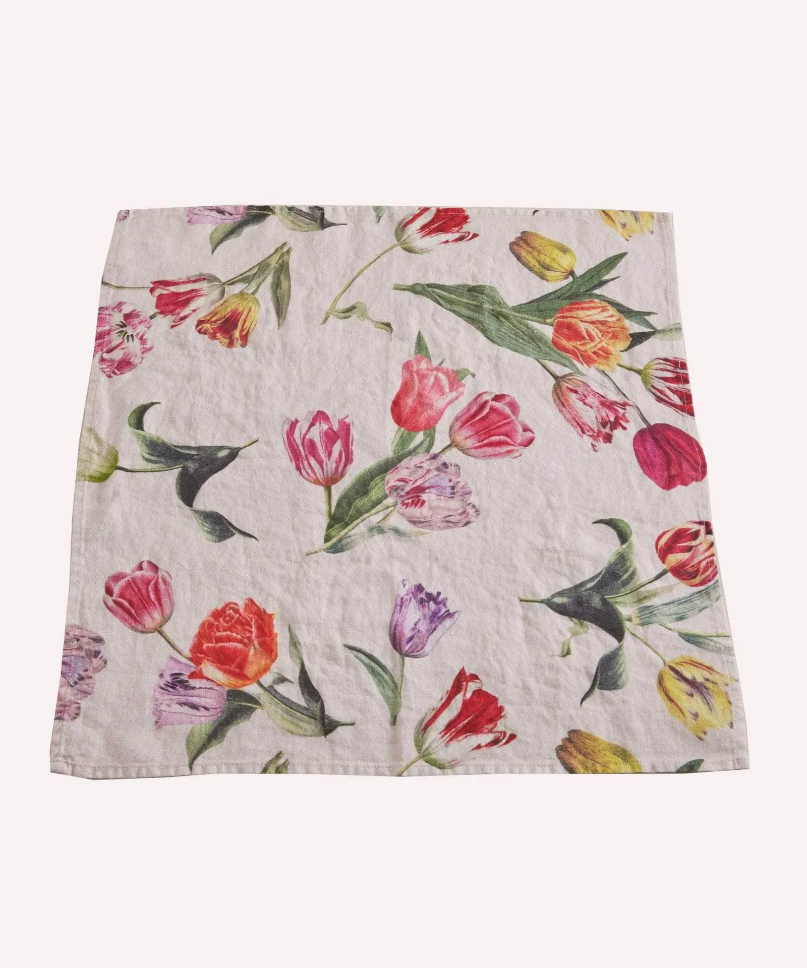 The Tulips Linen Napkin - Blush