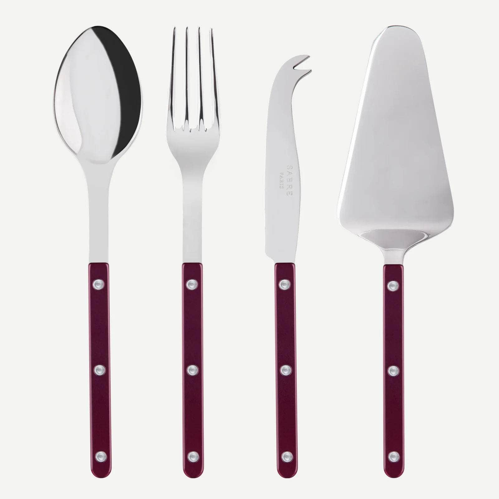 Bistrot Pearly 4pc Serving Set, Aubergine