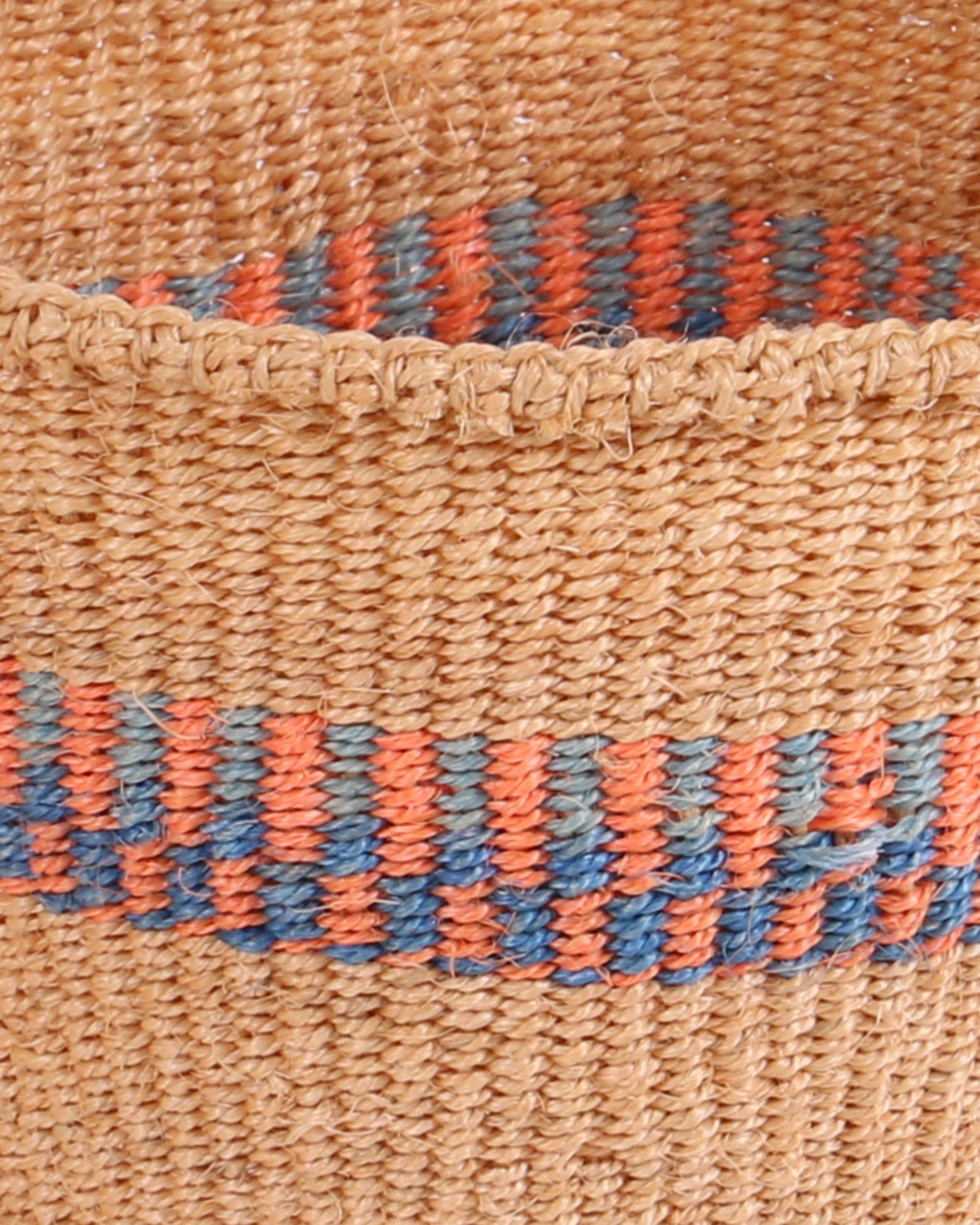 DALA: Extra Small Orange and Blue Sisal Basket