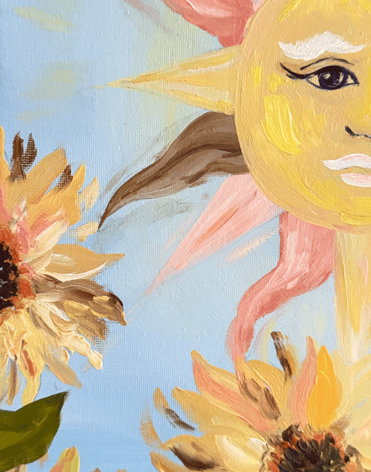 The Sun - Original Oil On Canvas